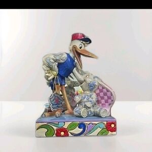 Disney Multicolor Stork Bird Toy Figurine with Blue Jacket